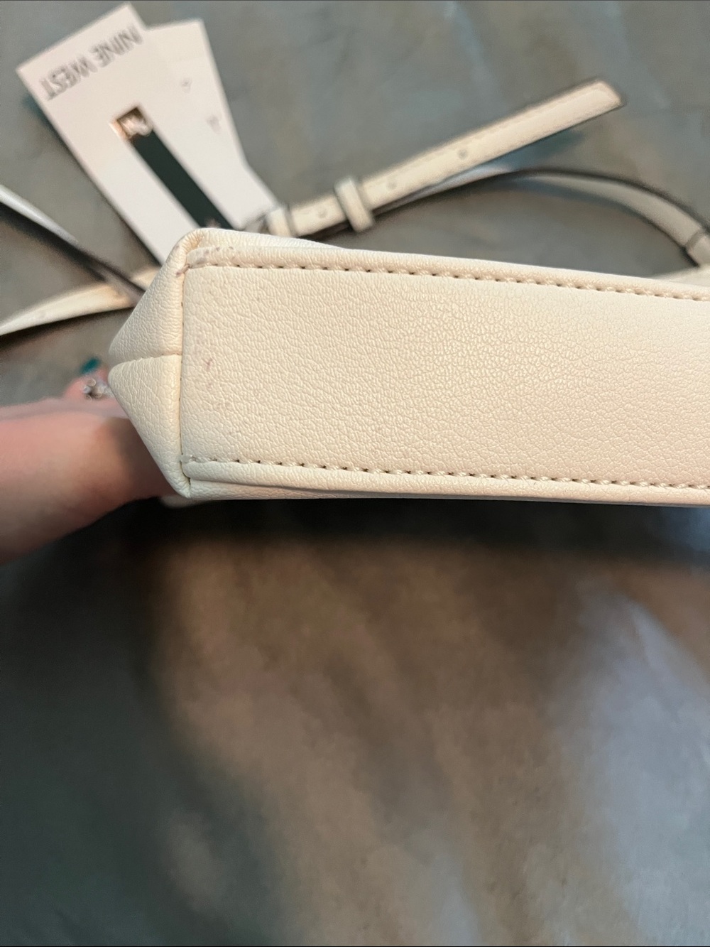 Nine West White Crossbody Bag with Silver Hardware - Picture 5 of 9